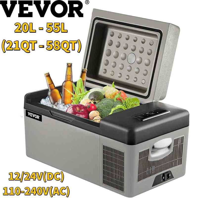 VEVOR Mini Car Refrigerator Fridge Freezer 12V/24V DC 110-240V AC Portable Cooler 20L-55L for Camping Picnic Boating Caravan Bar H220510
VEVOR Mini Car Refrigerator Fridge Freezer 12V/24V DC 110-240V AC Portable Cooler 20L-55L for Camping Picnic Boating Caravan Bar H220510