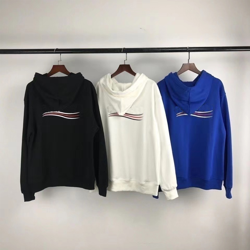 Designer sweatshirt Fashionable and loose sweater streetwear clothes sweatshirts Warm Mens Hoodies Casual Chest Letter Blue long sleeves pullover