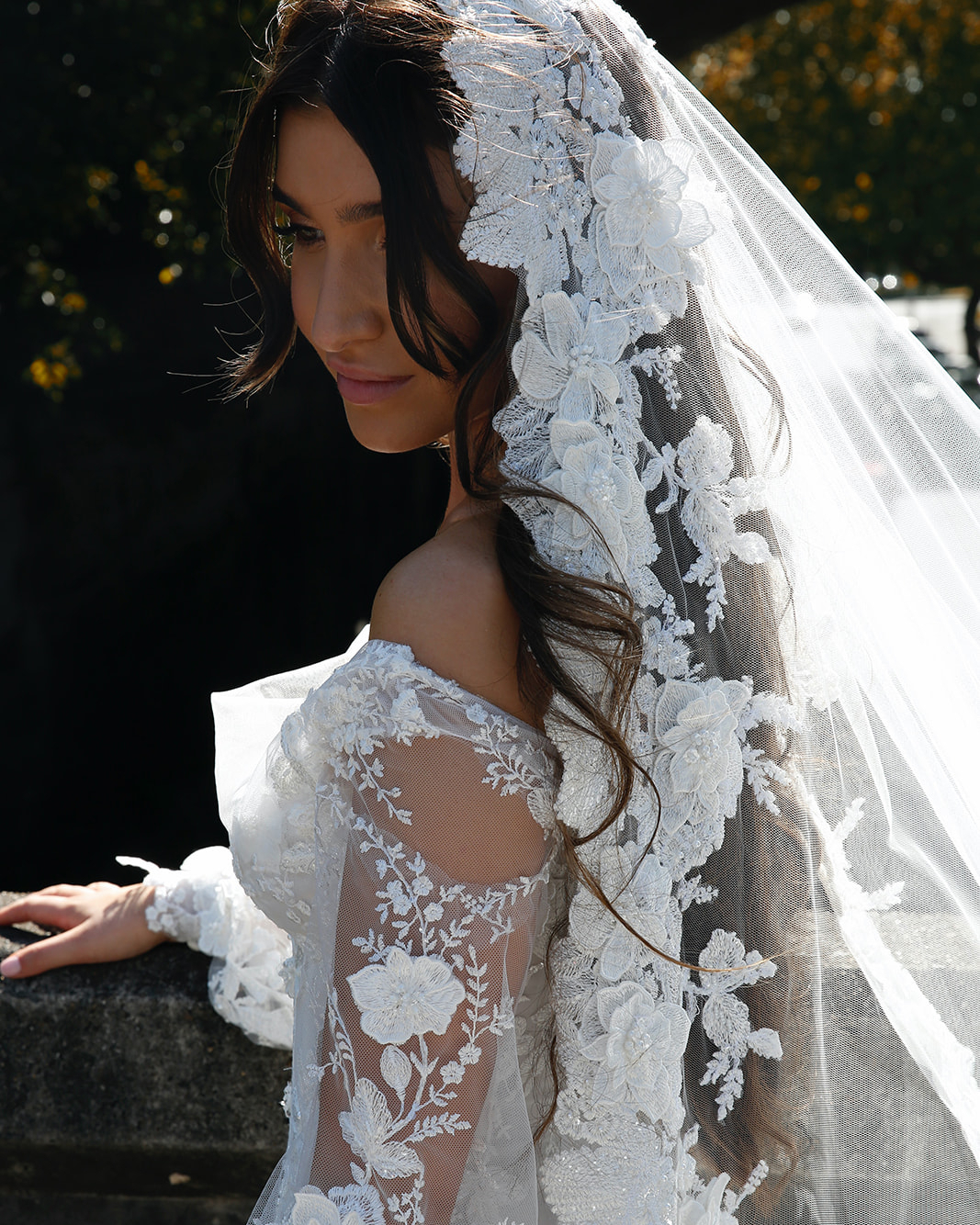 Luxury Lace Illusion Mermaid Wedding Dresses Strapless Neck Appliques Plus Size Bridal Gowns Robe de mariée With Veil