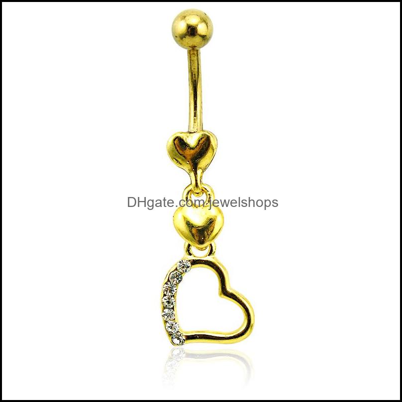 Body Piercing Fashion Gold Plated Belly Button Rings 316L Stainless Steel Barbells Rhinestone Heart Navel Jewelry Drop Delivery 2021 Bell
Body Piercing Fashion Gold Plated Belly Button Rings 316L Stainless Steel Barbells Rhinestone Heart Navel Jewelry Drop Delivery 2021 Bell