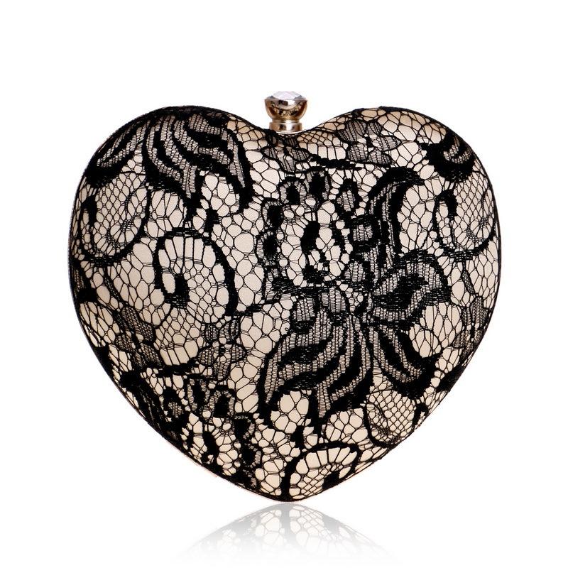 Evening Bags Vintage Black White Lace Heart Handbags Women's Wedding Party Bag Clutches Socialite Dress Handbag Shoulder BagsEvening
Evening Bags Vintage Black White Lace Heart Handbags Women's Wedding Party Bag Clutches Socialite Dress Handbag Shoulder BagsEvening