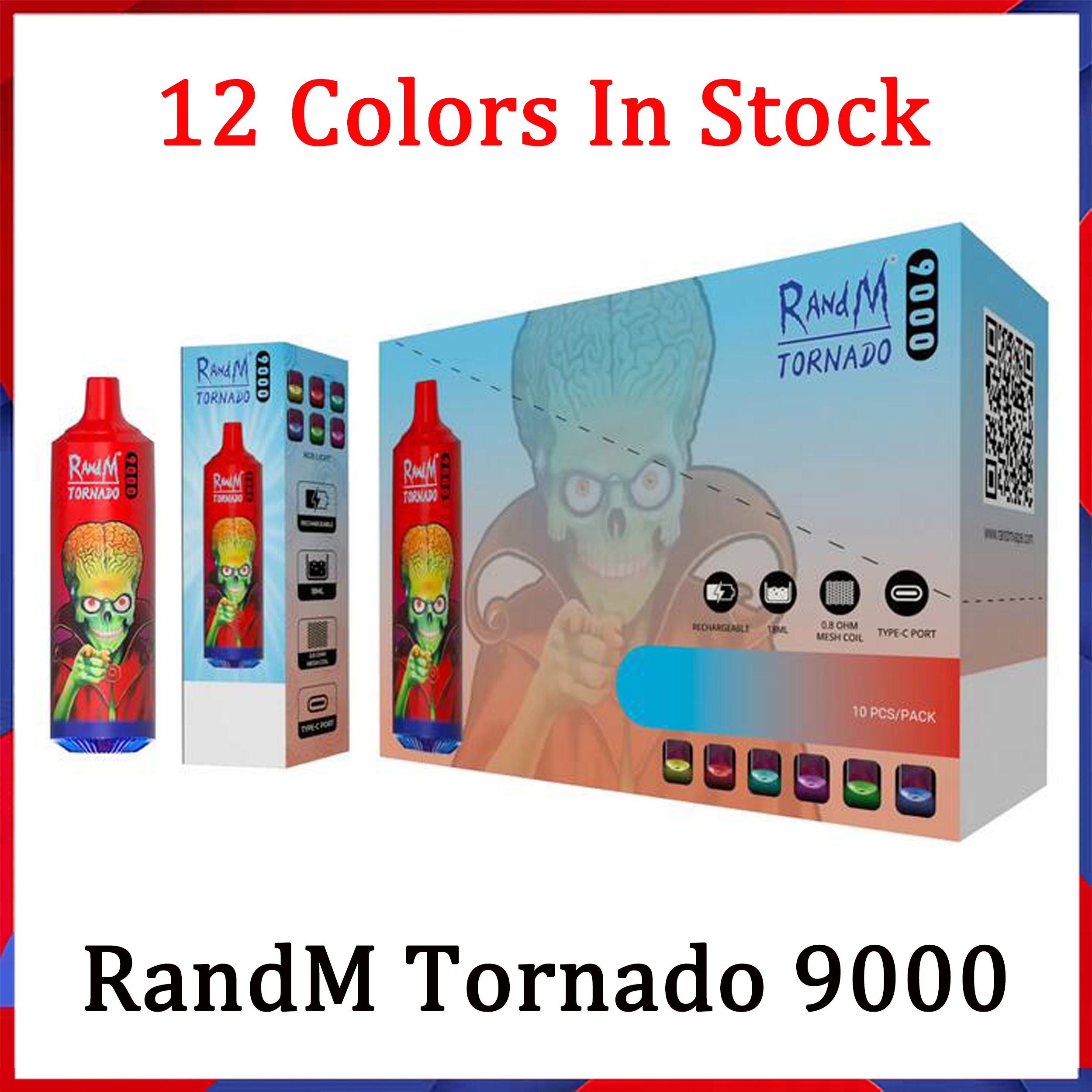 Original RandM Tornado 9000 Puffs Disposable Vapes E Cigarette With Mesh Coil RGB Light Rechargeable Battery 18ml Prefilled Pod Big Vapor Sticks Puff Pen
Original RandM Tornado 9000 Puffs Disposable Vapes E Cigarette With Mesh Coil RGB Light Rechargeable Battery 18ml Prefilled Pod Big Vapor Sticks Puff Pen