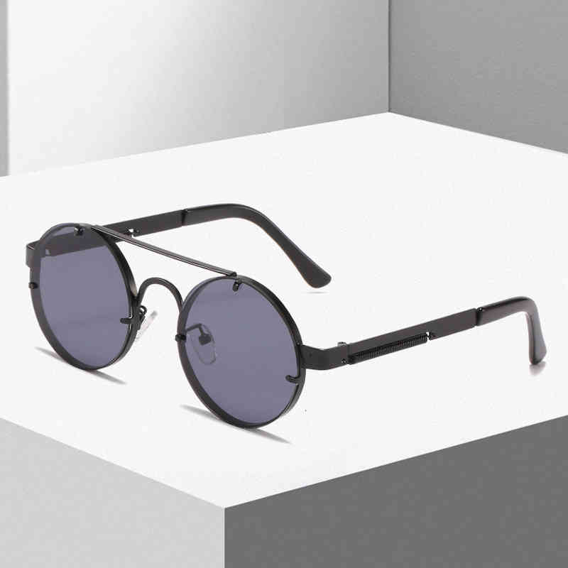 Sunglasses Punk metal double beam men's personalized spring leg Women's round frame sunglasses HA98
Sunglasses Punk metal double beam men's personalized spring leg Women's round frame sunglasses HA98