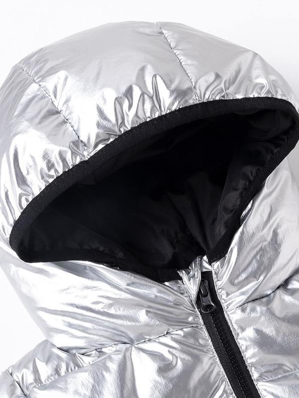 Toddler Boys Cartoon & Letter Graphic Hooded Down Coat SHE