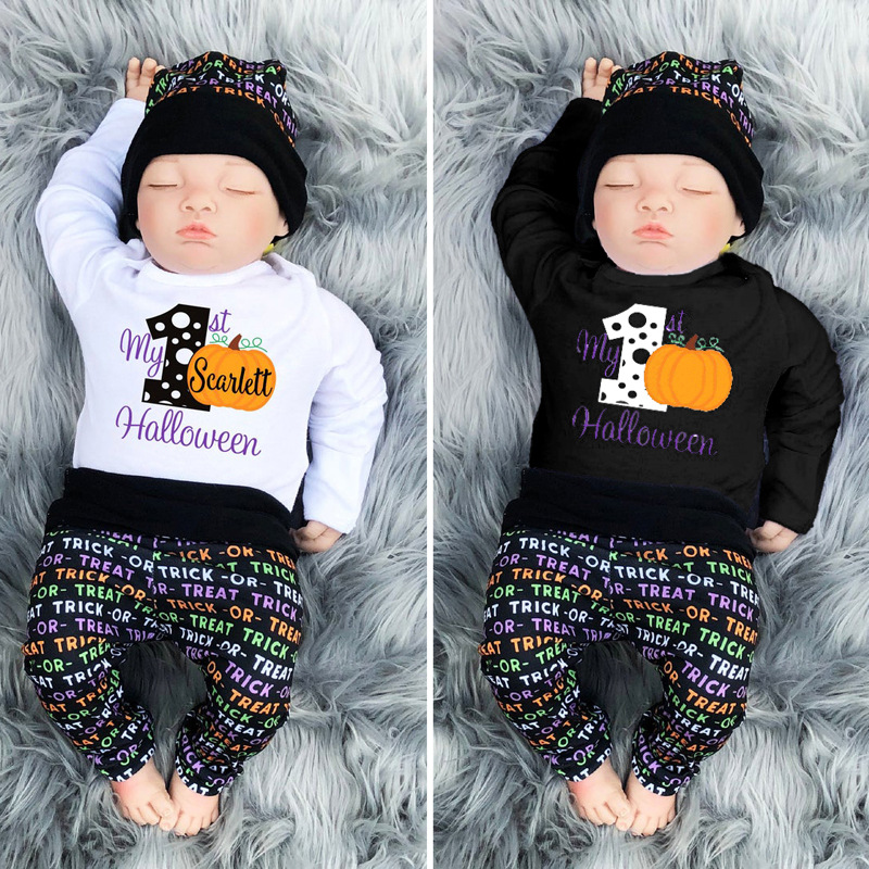 Baby Girl Halloween set pumpkin Print Long Sleeve climbing romper with pants children's wear, As picture
Baby Girl Halloween set pumpkin Print Long Sleeve climbing romper with pants children's wear, As picture