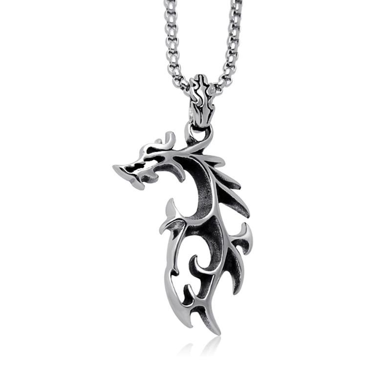 Pendant Necklaces Retro Vintage Look 316L Tribal Dragon Stainless Steel Necklace W/ SS Chain 60 CMPendant NecklacesPendant
Pendant Necklaces Retro Vintage Look 316L Tribal Dragon Stainless Steel Necklace W/ SS Chain 60 CMPendant NecklacesPendant