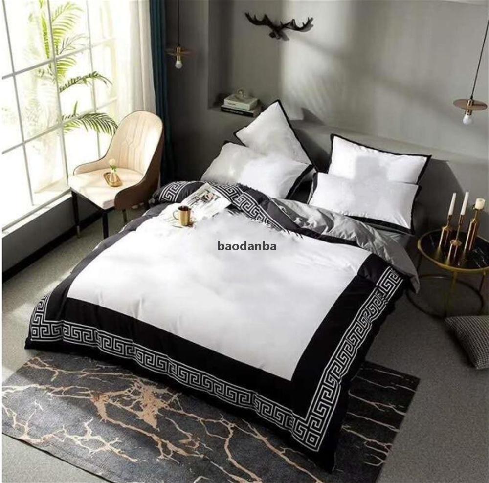 Casual King Size Designer Bedding Set Covers 4 Pcs Letter Printed Cotton Soft Comforter Duvet Cover Luxury Queen Bed Sheet With Pi3066017