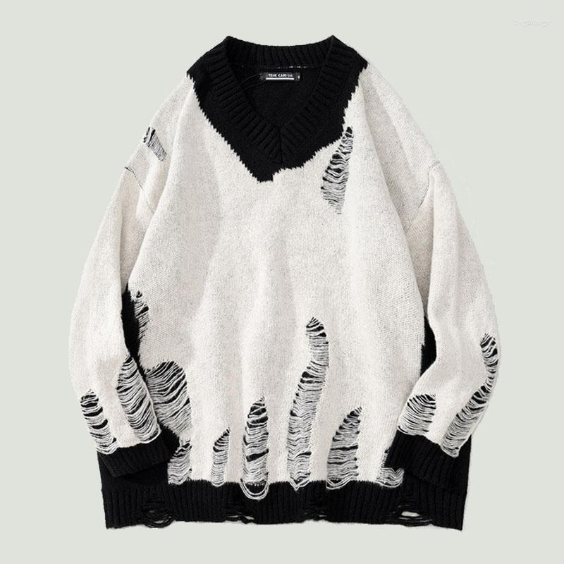 Men's Sweaters Hip Hop Oversized Knitted Jumper Mens Streetwear Harajuku Patchwork Irregular Ripped Hole Casual Loose Pullover Unisex Begu22, White
Men's Sweaters Hip Hop Oversized Knitted Jumper Mens Streetwear Harajuku Patchwork Irregular Ripped Hole Casual Loose Pullover Unisex Begu22, White
