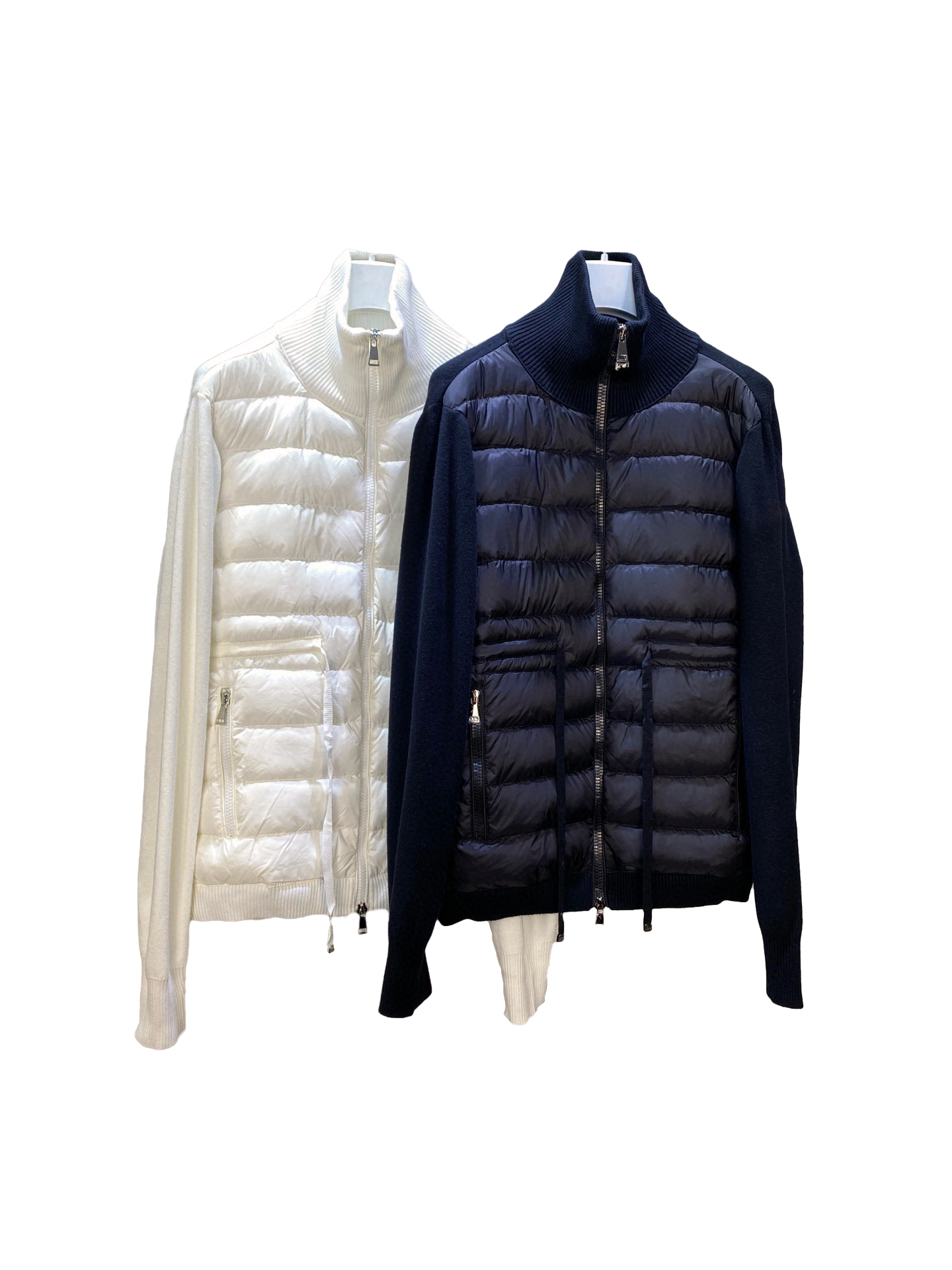 Men Women designer 90% down jackets knitted spliced puff coat winter outdoor parks coats, Black
Men Women designer 90% down jackets knitted spliced puff coat winter outdoor parks coats, Black