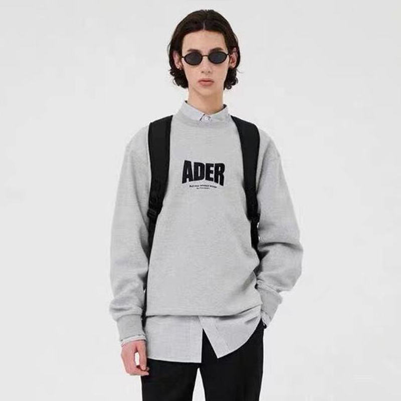 ADER Error Sweatshirt Men Women Korean Fashion Sweat Tops Oversize Embroidery Cotton Clothing Female Casual Costume Y2k 220720
