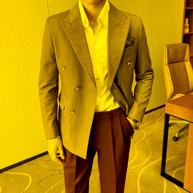 Men's Suits & Blazers Top Quality Double Breasted Blazer Men Clothing Simple Autumn Slim Fit Solid Suit Jackets And Coats Business Formal S-, White
Men's Suits & Blazers Top Quality Double Breasted Blazer Men Clothing Simple Autumn Slim Fit Solid Suit Jackets And Coats Business Formal S-, White