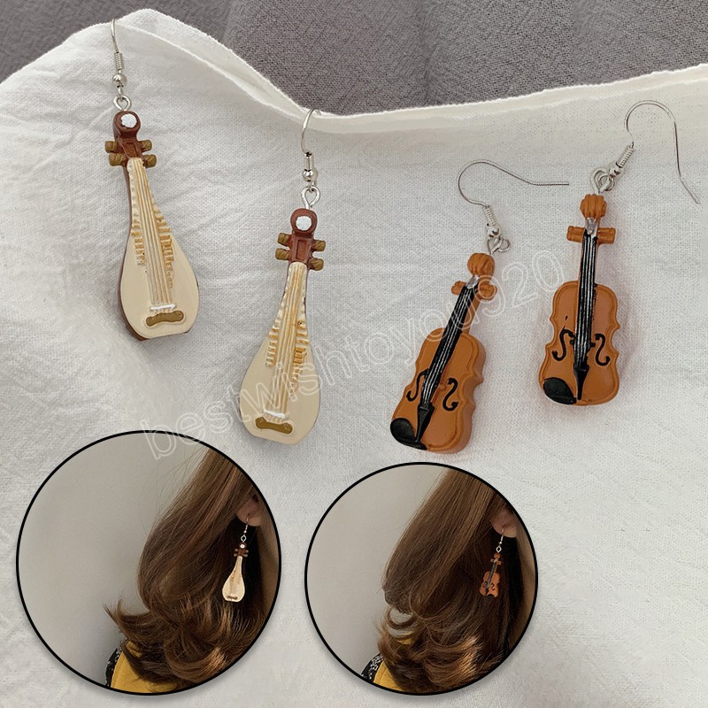 Violin Dangle Earrings for Women Vintage Irregular Plastic Musical Instrument Long Earrings Brincos Jewelry
Violin Dangle Earrings for Women Vintage Irregular Plastic Musical Instrument Long Earrings Brincos Jewelry