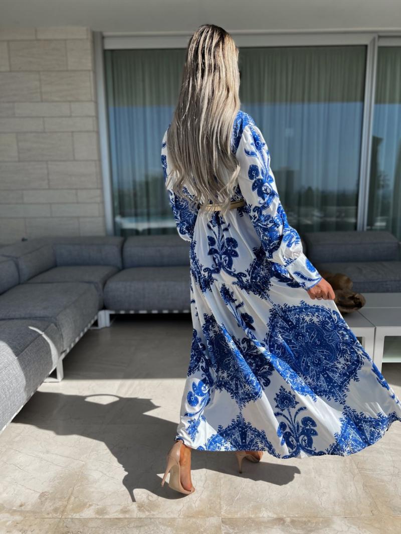 dress casual dresses spring fashion woman dress long sleeve vneck vintage printed female chiffon loose front split women beach dresscasual designer dr