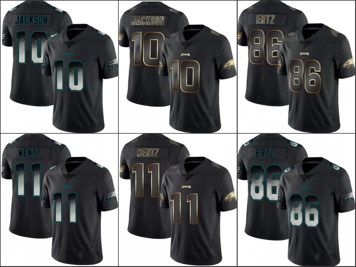Philadelphia''Eagles''Men Limited #11 Carson Wentz 10 Desean Jackson 86 Zach Ertz Smoke Fashion Women Youth Black Golden Jersey
Philadelphia''Eagles''Men Limited #11 Carson Wentz 10 Desean Jackson 86 Zach Ertz Smoke Fashion Women Youth Black Golden Jersey