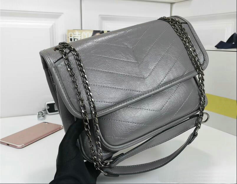 Fashon Niki Vintage Calfskin Leather Chain Shoulder Bags Clutch Flap Bag Desinger Crossbody Letter Shopping Handbag Totes Purse, Black
Fashon Niki Vintage Calfskin Leather Chain Shoulder Bags Clutch Flap Bag Desinger Crossbody Letter Shopping Handbag Totes Purse, Black