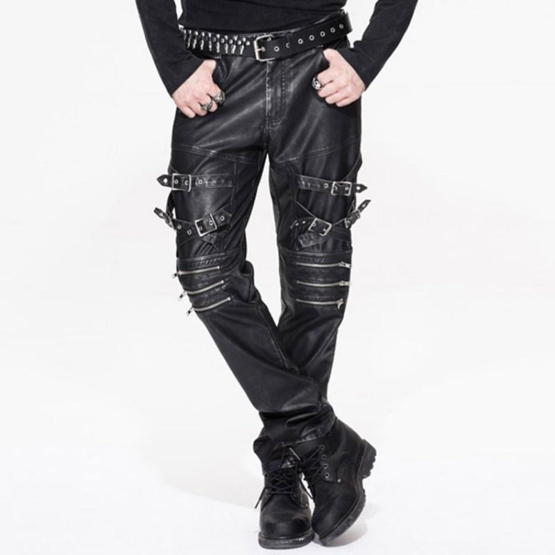 Men' Pants Mens Gothic Punk High Quality Leather Buckle Zipper Designer Biker Cow Straight Man Rock Loose Fit TrousersMen
Men' Pants Mens Gothic Punk High Quality Leather Buckle Zipper Designer Biker Cow Straight Man Rock Loose Fit TrousersMen