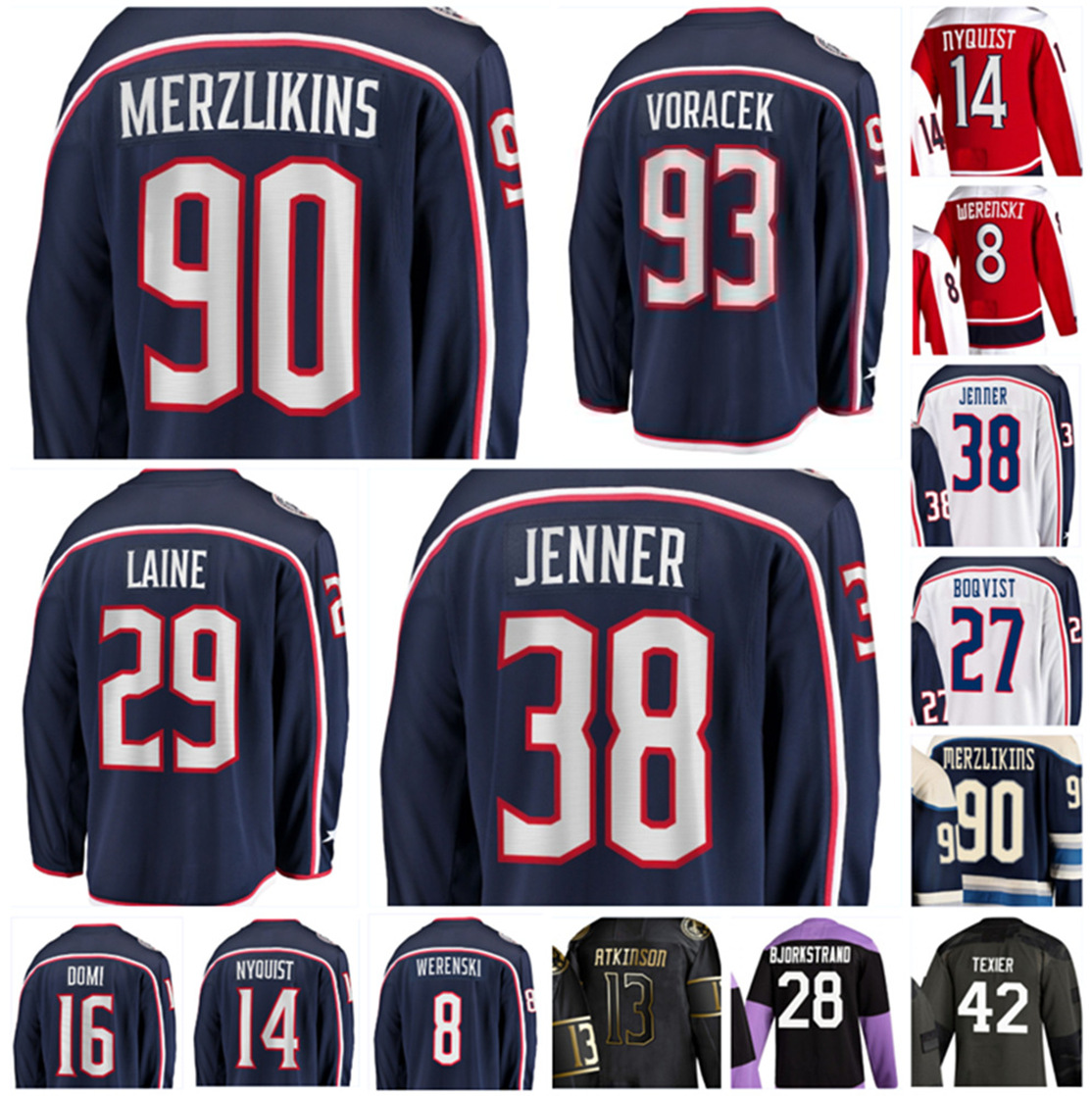 2022 Columbus Elvis Merzlikins Hockey Jerseys Patrik Laine Oliver Bjorkstrand Boone Jenner Zach Werenski Nyquist CBJ Custom Stitched Men Women Youth Kids Jersey, Colour 7
2022 Columbus Elvis Merzlikins Hockey Jerseys Patrik Laine Oliver Bjorkstrand Boone Jenner Zach Werenski Nyquist CBJ Custom Stitched Men Women Youth Kids Jersey, Colour 7