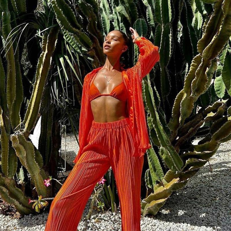 Women' Two Piece Pants Casual Long Sleeve Shirts Set Woman 2 Pieces Pink Pleated Summer Female Fashion Elegant Home Trouser SuitsWomen, Blue 3 outfits
Women' Two Piece Pants Casual Long Sleeve Shirts Set Woman 2 Pieces Pink Pleated Summer Female Fashion Elegant Home Trouser SuitsWomen, Blue 3 outfits