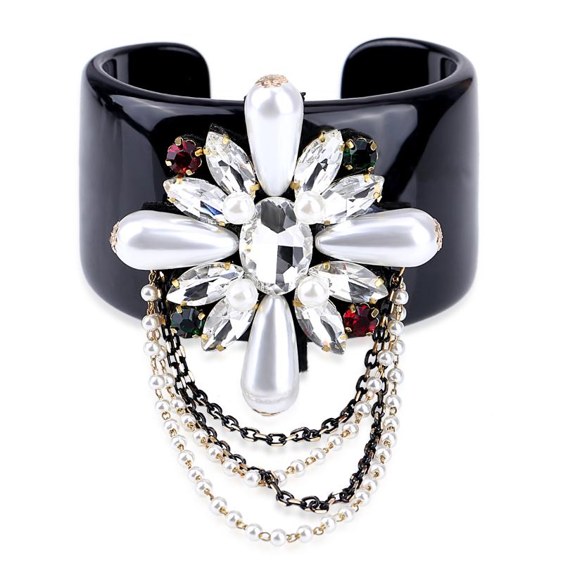 Bangle HAHA&TOTO Trendy Black Resin Inlaid Handmade Crystal Beaded Flower Statement Women Jewelry 3308BangleBangle
Bangle HAHA&TOTO Trendy Black Resin Inlaid Handmade Crystal Beaded Flower Statement Women Jewelry 3308BangleBangle