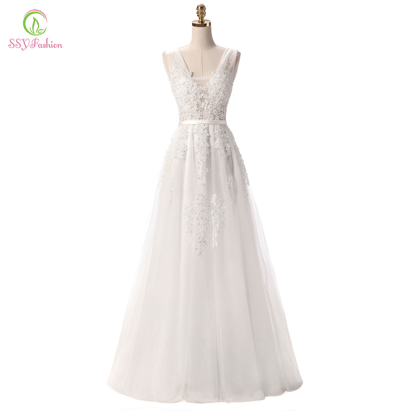 SSYFashion Sell Sweet Light Blue Lace V-neck Lacing Long Evening Dress The Bride Party Sexy Backless Prom Dresses Custom 220510