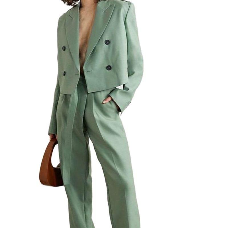 Women's Two Piece Pants Green Double Breasted Women Bussiness Suit Notched Lapel Slim Lady Blazer Trouser Set Party Office Female ClothingWo
Women's Two Piece Pants Green Double Breasted Women Bussiness Suit Notched Lapel Slim Lady Blazer Trouser Set Party Office Female ClothingWo