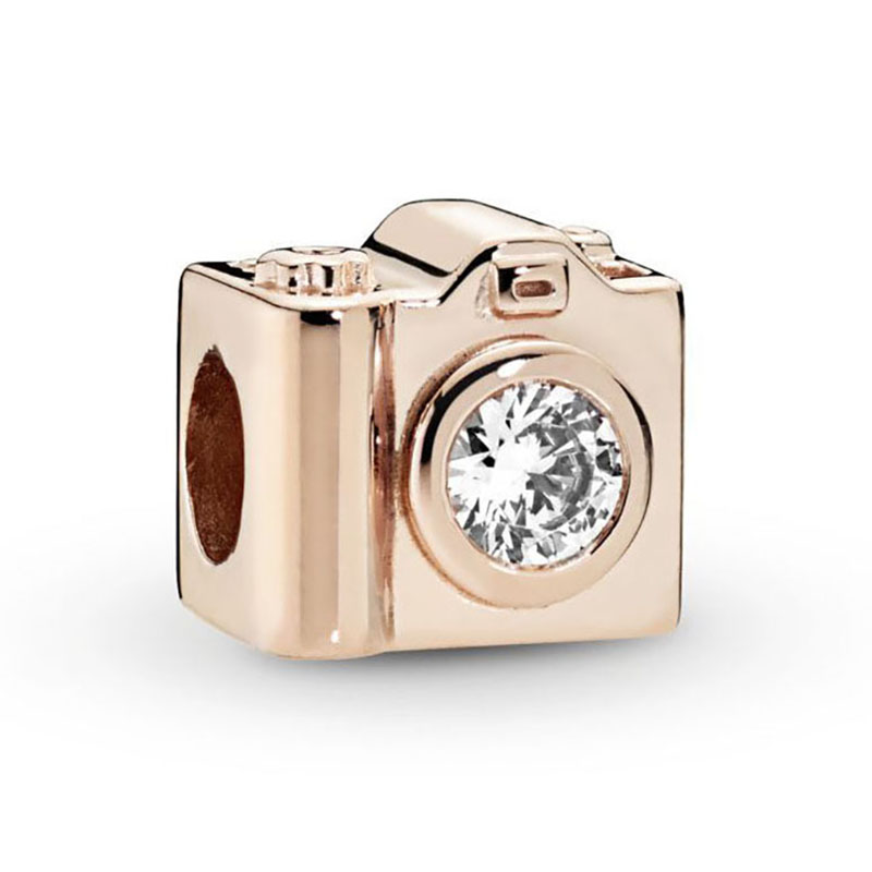 New Popular 925 Sterling Silver charms Rose Gold Crown Heart Coffee Pendant Beads For S925 Charm Bracelet DIY Women Fashion Accessories Jewelry Gifts