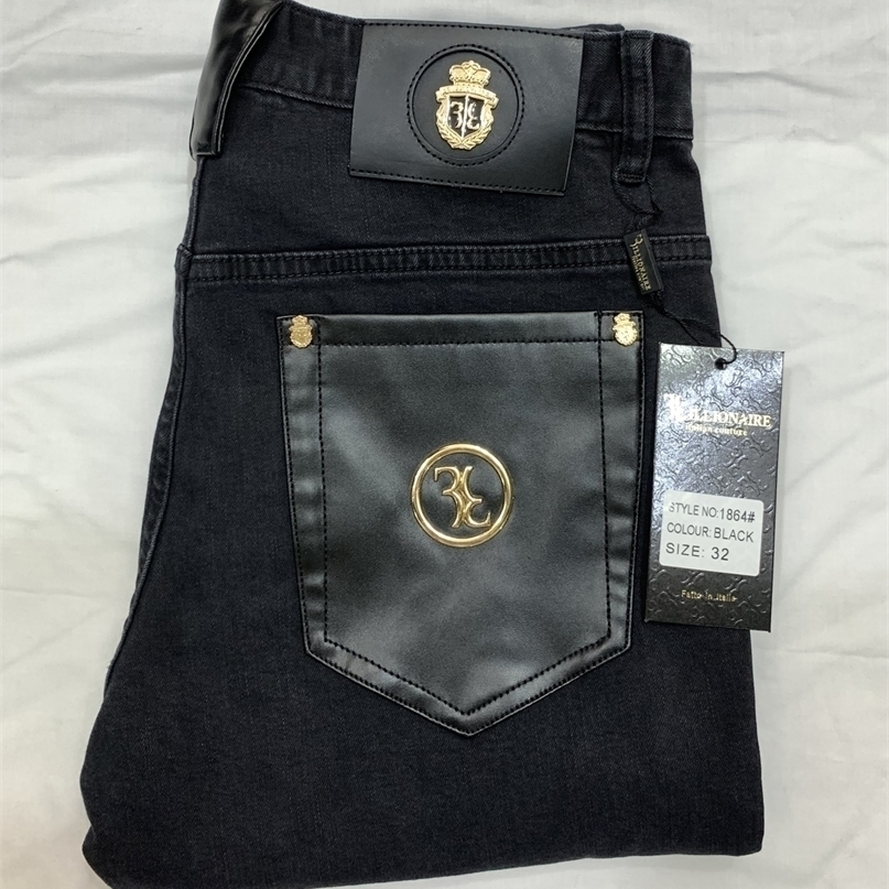 BILLIONAIRE Jeans Cotton men Business Fashion flexibility British Casual elasticity high quality big size 32-42 220328, Black
BILLIONAIRE Jeans Cotton men Business Fashion flexibility British Casual elasticity high quality big size 32-42 220328, Black