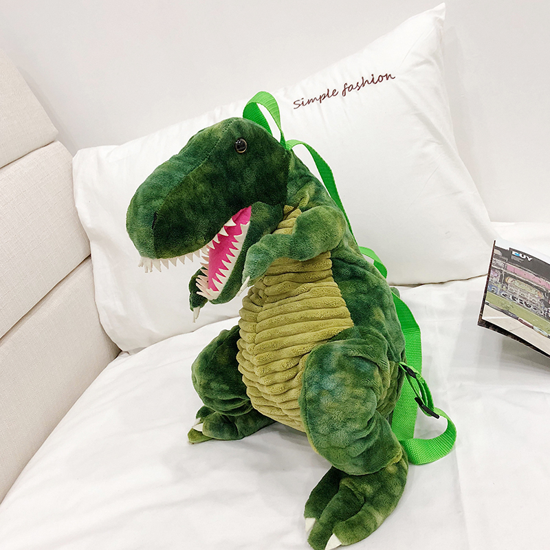 Fashion parent- Creative 3D Dinosaur Backpack Cute Animal Cartoon Plush Backpack Dinosaurs Bag for ren s Gifts 220513