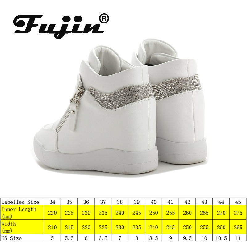 Large Size 7cm Platform Wedge Sneakers Women Boots Shoes Double Zip Leather Rhineston Fashion Sneakers Botas Hidden Heel, Black leather
Large Size 7cm Platform Wedge Sneakers Women Boots Shoes Double Zip Leather Rhineston Fashion Sneakers Botas Hidden Heel, Black leather