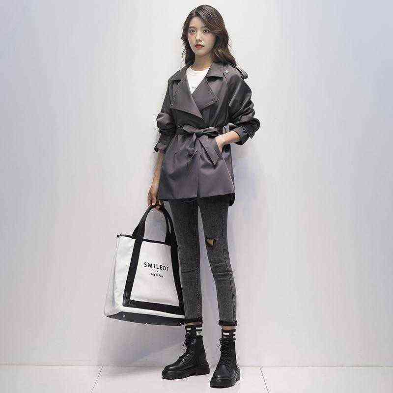 Women' Trench Coats Ladies Coat Mid-Length Small 2021 Spring And Autumn Korean Fashion T220811, High grade gray
Women' Trench Coats Ladies Coat Mid-Length Small 2021 Spring And Autumn Korean Fashion T220811, High grade gray