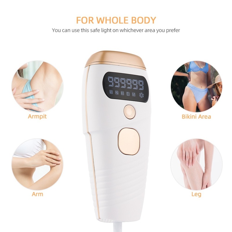 990000 Flash IPL Laser Hair Removal Machine Quartz Lamp Pon Permanent Device 5 Levels Auto Body Hair Trimmer Epilator 220323