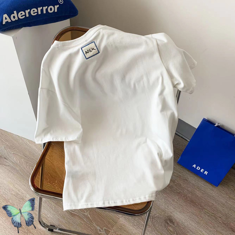 Colorful Letter Embroidered Cotton ADER ERROR Short Sleeve TShirt 220608