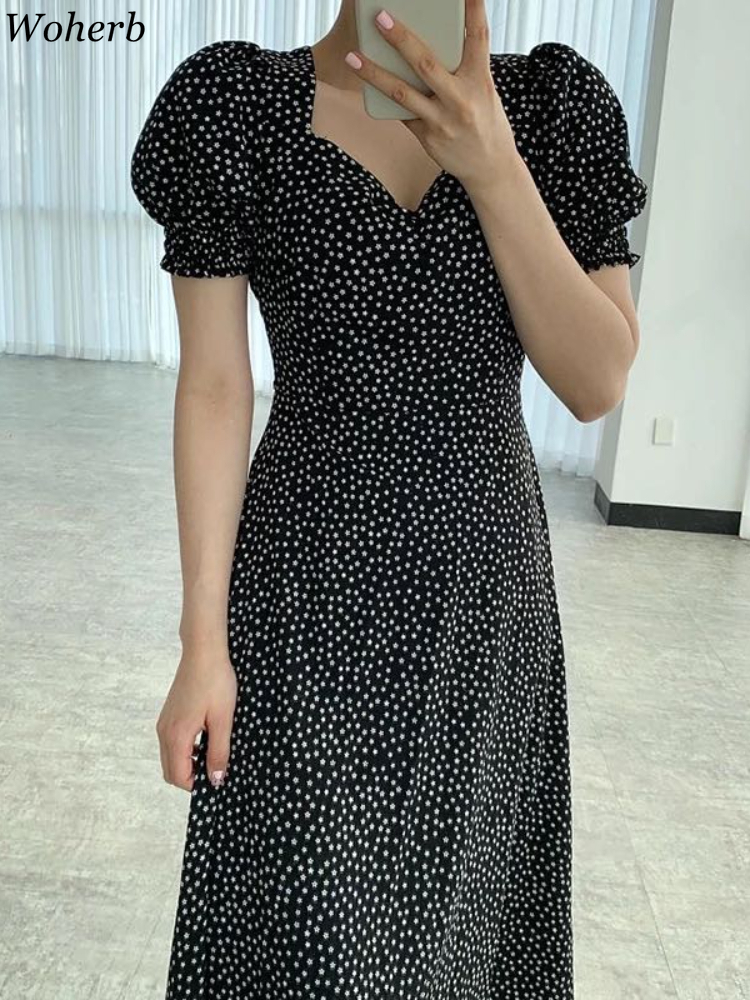 Woherb Women Black Dress Korean Fashion Woman Clothes Vintage Elegant Robe Bandage Vestidos Floral Print Lantern Sleeve Dresses 220613, Photo color
Woherb Women Black Dress Korean Fashion Woman Clothes Vintage Elegant Robe Bandage Vestidos Floral Print Lantern Sleeve Dresses 220613, Photo color