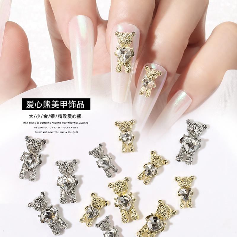 Nail Art Decorations 10Pcs/Bag Zircon Bear Hug Heart Diamond Charms Kawaii Luxury Gold Gems DIY Manicure Accessories WD#025Nail
Nail Art Decorations 10Pcs/Bag Zircon Bear Hug Heart Diamond Charms Kawaii Luxury Gold Gems DIY Manicure Accessories WD#025Nail