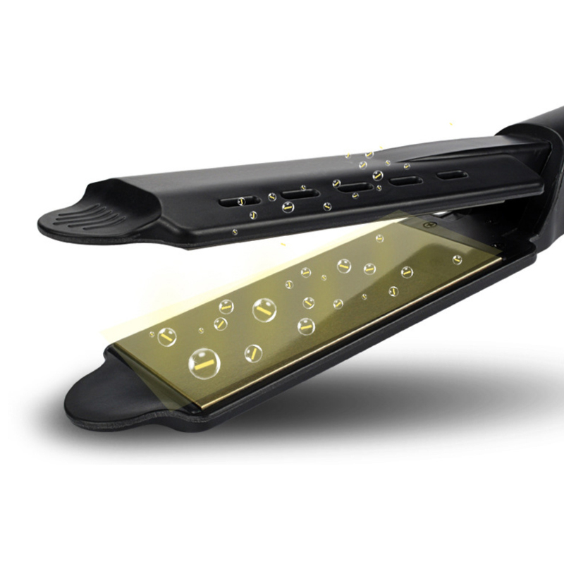 Four-Gear Adjustable Temperature Ceramic Steam Hair Curler Straightener Brush Home Flat Iron straightener Comb Hair Tools 220623