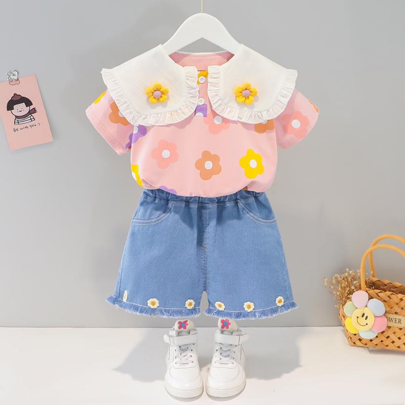 Clothing Sets Floral Summer Suit For 1-4 Years Girls Fashion Cotton Flower Printed T-shirt Shorts Kids Daily Cute 2 PCS Outfits Casual WearC, Blue
Clothing Sets Floral Summer Suit For 1-4 Years Girls Fashion Cotton Flower Printed T-shirt Shorts Kids Daily Cute 2 PCS Outfits Casual WearC, Blue