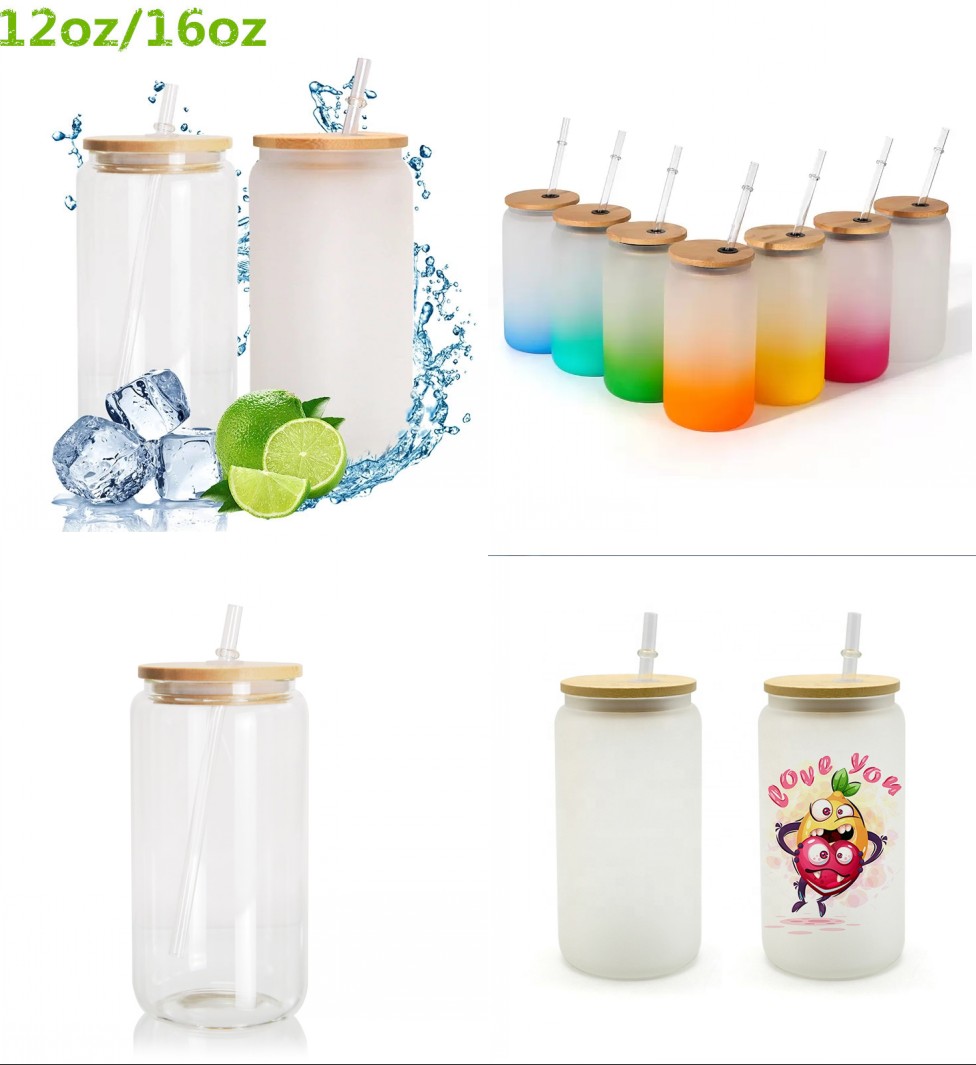 US Warehouse 12oz 16oz Sublimation Glass Beer Mugs Can Shaped Glass Cups Beer Can Glass Gradient Tumbler Drinking Glasses Beer Glasses With Bamboo Lid 0426, Clear
US Warehouse 12oz 16oz Sublimation Glass Beer Mugs Can Shaped Glass Cups Beer Can Glass Gradient Tumbler Drinking Glasses Beer Glasses With Bamboo Lid 0426, Clear