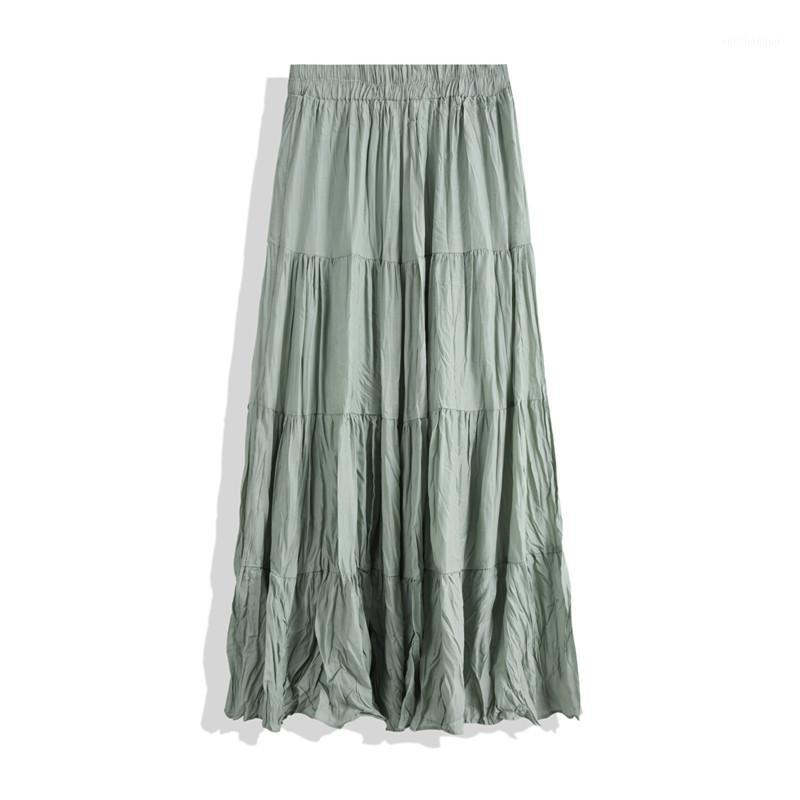 Summer Arrival Korean Simple White A-line Skirt Elastic High Waist Slimming Casual Loose Women Long Skirts, Black
Summer Arrival Korean Simple White A-line Skirt Elastic High Waist Slimming Casual Loose Women Long Skirts, Black