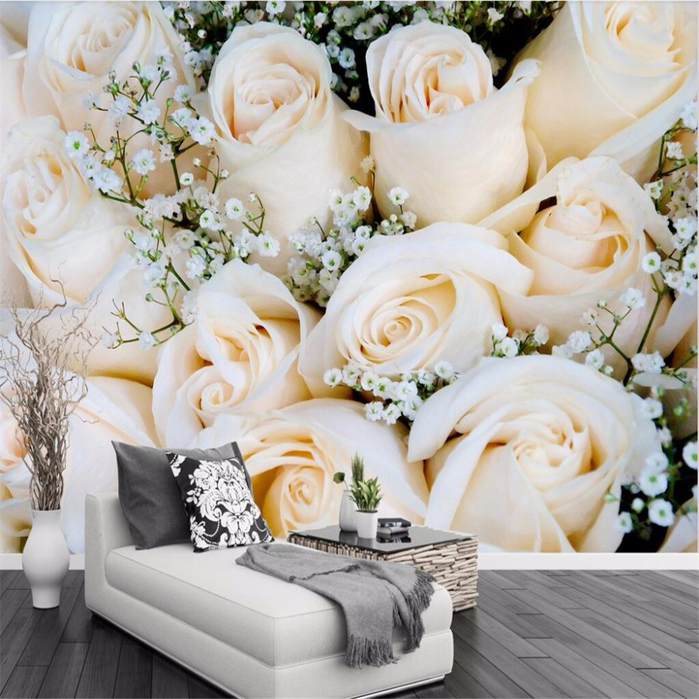 Custom wallpaper flower garden rose wall TV background living room bedroom background wall murals 3d wallpaper, As show 
Custom wallpaper flower garden rose wall TV background living room bedroom background wall murals 3d wallpaper, As show