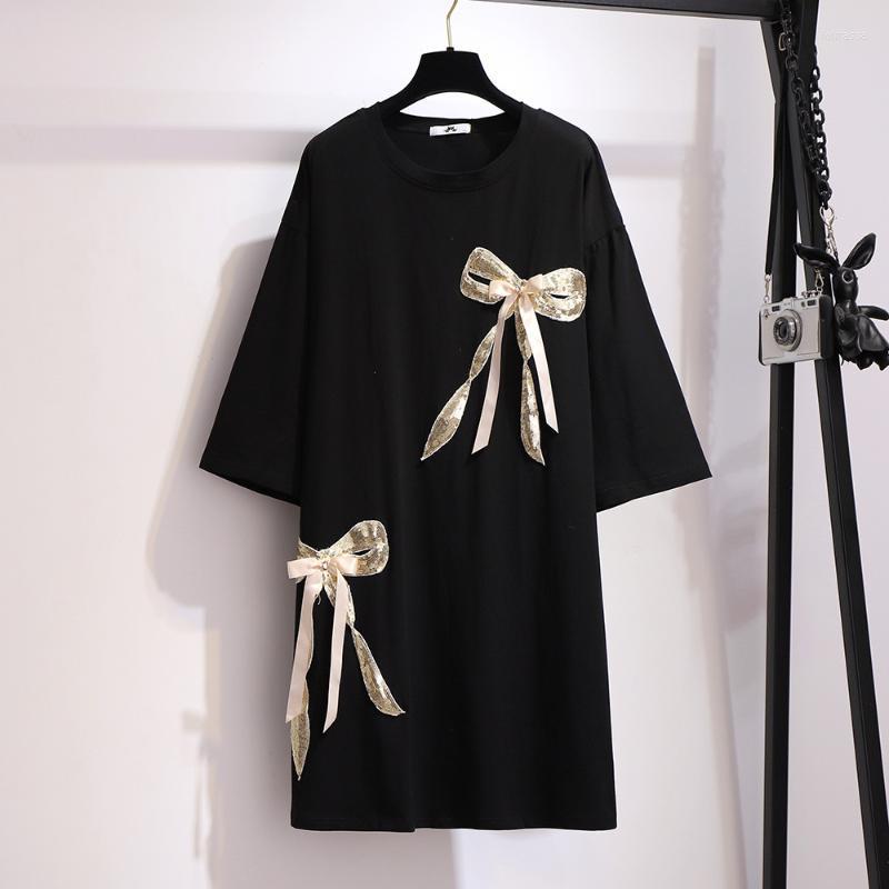 Women's Plus Size T-Shirt 6XL 150kg Summer T Shirt For Women O Neck Short Sleeve Big Top With Bow Black White Tshirt Loli22
Women's Plus Size T-Shirt 6XL 150kg Summer T Shirt For Women O Neck Short Sleeve Big Top With Bow Black White Tshirt Loli22