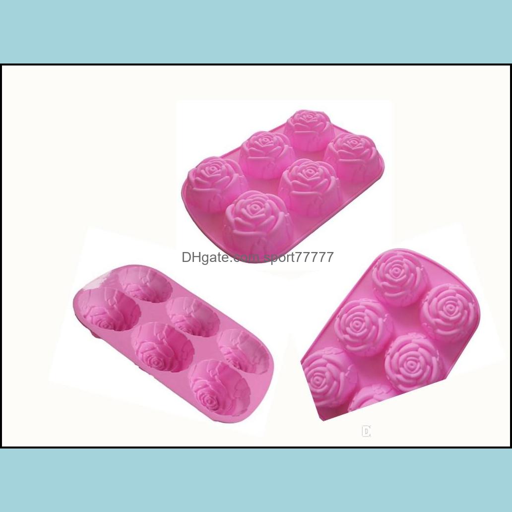 Baking Mods Bakeware Kitchen Dining Bar Home Garden 6Pcs Set Roses Flower Sile Cake Mold Tool Heart Gelatin Soap Jelly Food Grade Case Ki
Baking Mods Bakeware Kitchen Dining Bar Home Garden 6Pcs Set Roses Flower Sile Cake Mold Tool Heart Gelatin Soap Jelly Food Grade Case Ki