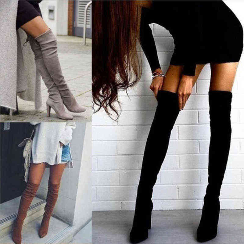 Women Boots 2022 Sexy Party Fashion Suede Leather Shoe Over the Knee Heels Stretch Flock Winter High Botas Feminino 0719, 1jt1699-heise
Women Boots 2022 Sexy Party Fashion Suede Leather Shoe Over the Knee Heels Stretch Flock Winter High Botas Feminino 0719, 1jt1699-heise
