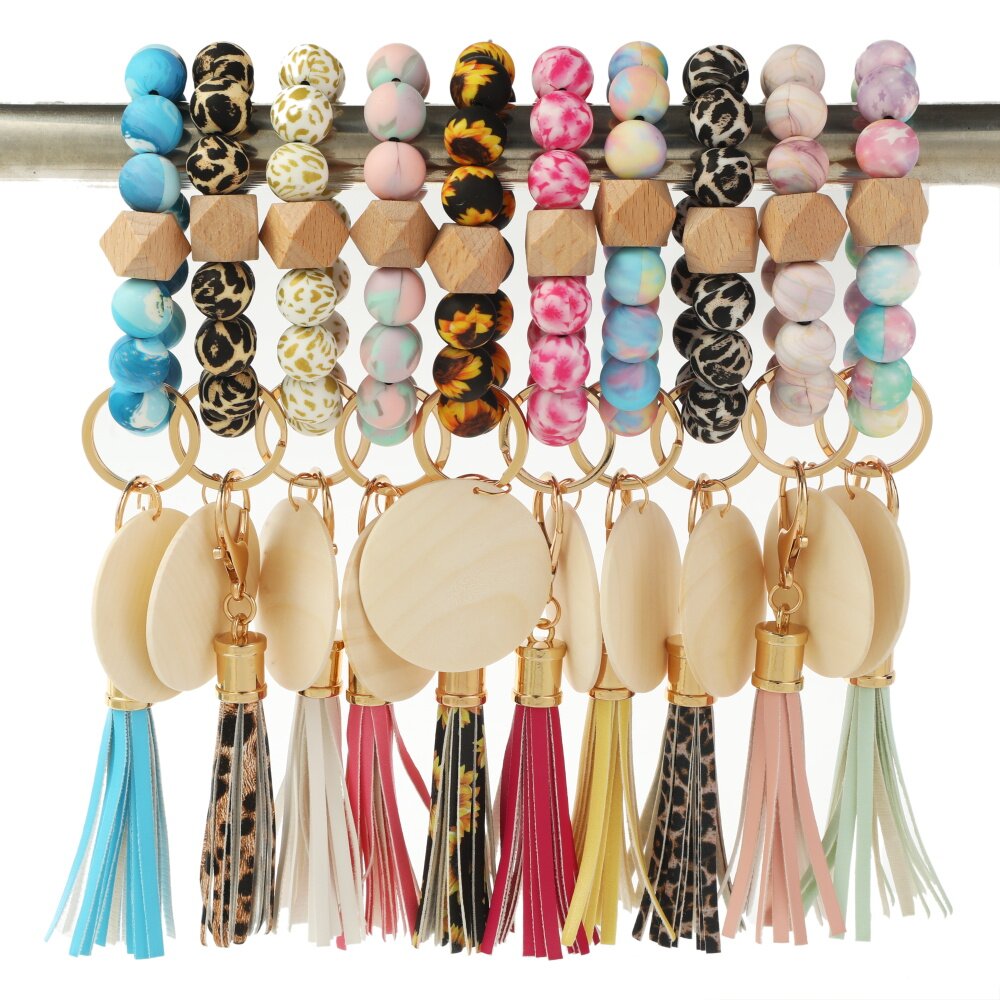 2022 Trendy Design Monogram Disc Wristlet Keychain Wooden Beaded Softball Baseball Print Sport Bracelet
2022 Trendy Design Monogram Disc Wristlet Keychain Wooden Beaded Softball Baseball Print Sport Bracelet