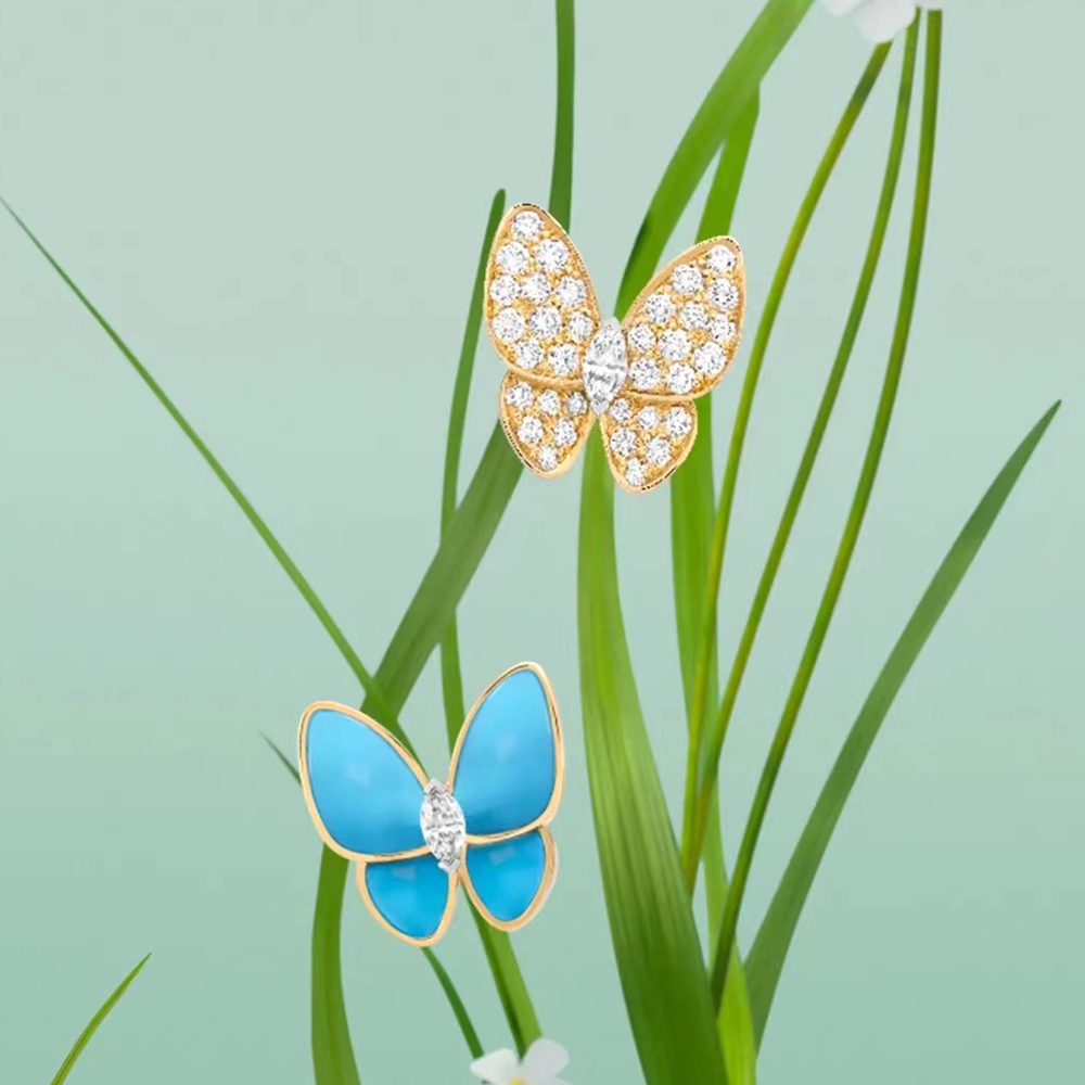 2022 New Brand Pure 925 Sterling Silver Jewelry For Women Blue Turquoise Butterfly Wedding Jewelry Set Earrings Necklace Bracelet Rings