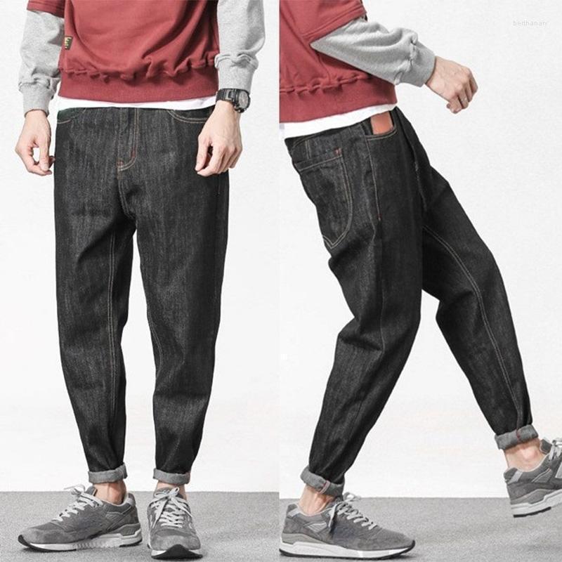 Men's Jeans Slim Male Harem Pants Loose Plus Size Skateboard Bert22, Black