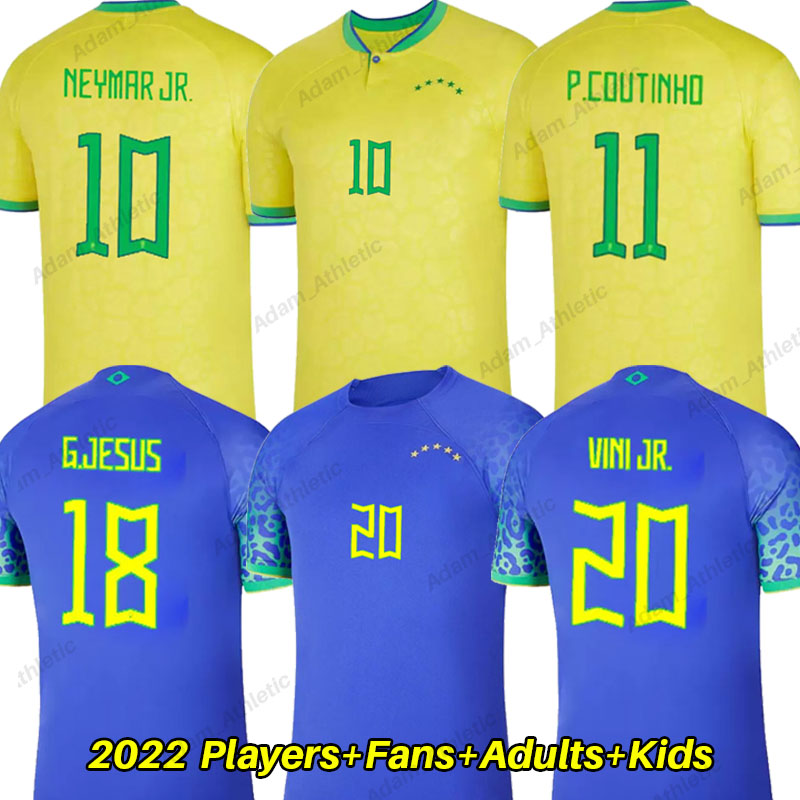 Camisa Brasil 2022 NEYMAR soccer jerseys Brazilian kids kit RICHARLISON VINI JR. L.PAQUETA G.JESUS CASEMIRO P.COUTINHO football shirts player version, 2020 away
Camisa Brasil 2022 NEYMAR soccer jerseys Brazilian kids kit RICHARLISON VINI JR. L.PAQUETA G.JESUS CASEMIRO P.COUTINHO football shirts player version, 2020 away