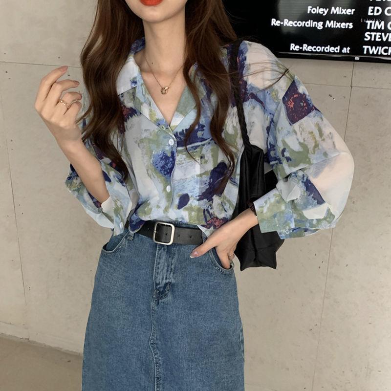 Women' Blouses & Shirts Blouse Women Autumn Shirt Loose Printed Long-Sleeved Top Blusas Mujer De Moda, Blue
Women' Blouses & Shirts Blouse Women Autumn Shirt Loose Printed Long-Sleeved Top Blusas Mujer De Moda, Blue