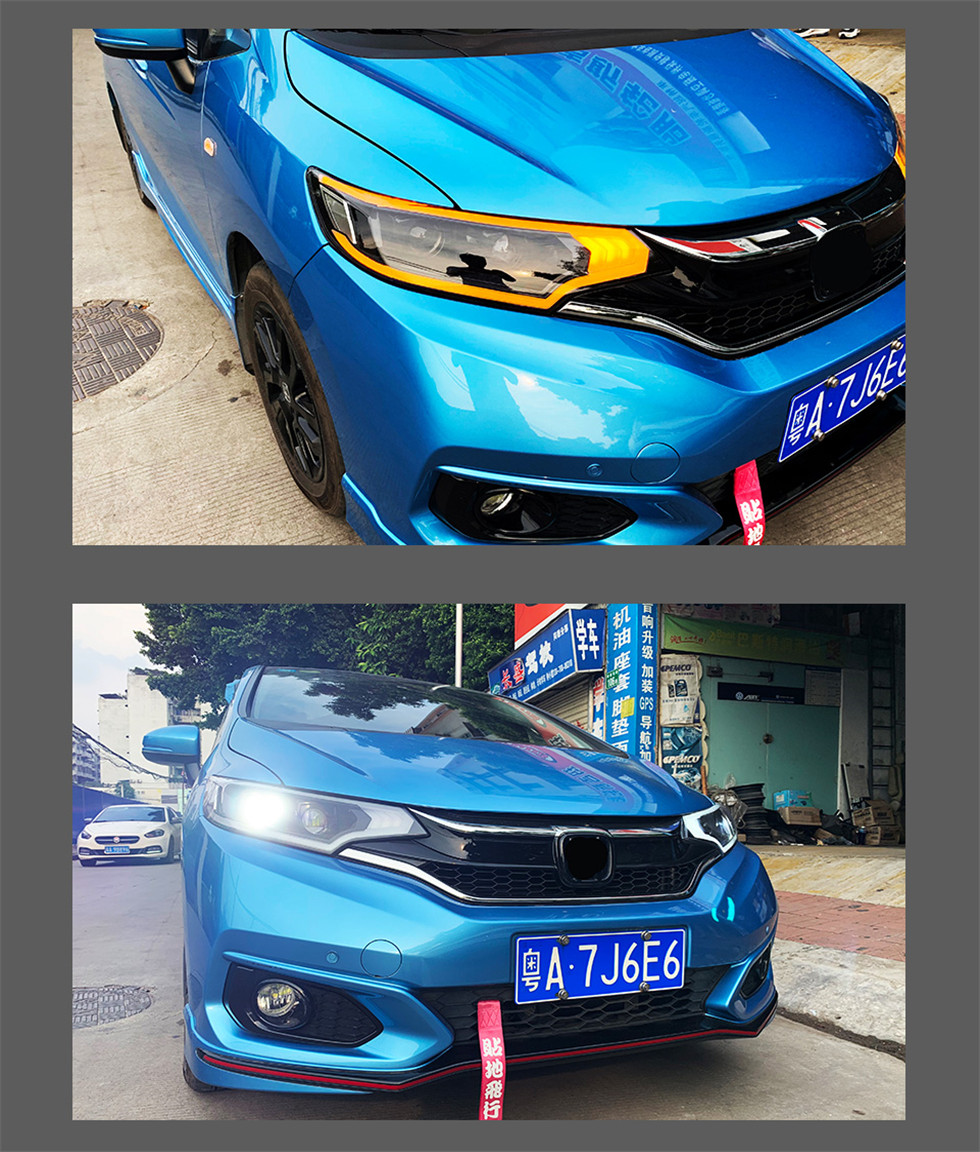 LED Headlight For Honda Jazz Fit Headlight Assembly DRL High Beam Light Streamer Turn Signal 20 14-20 20