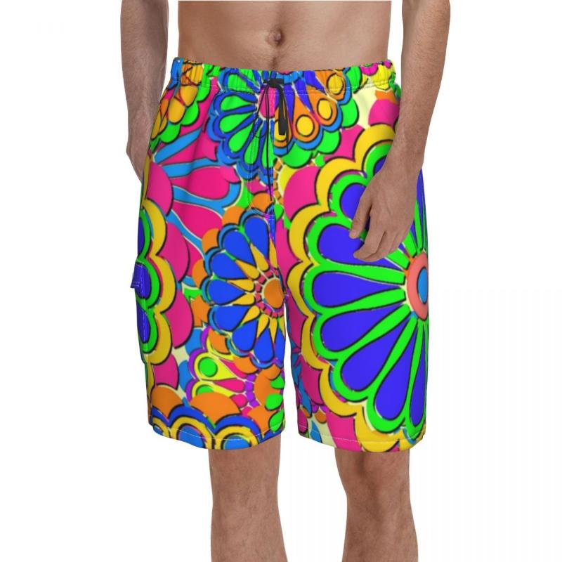 Men's Shorts Colorful Flower Power Board Bright Hippy Style Beach Short Pants High Quality Man Comfortable Print Swimming Trunks
Men's Shorts Colorful Flower Power Board Bright Hippy Style Beach Short Pants High Quality Man Comfortable Print Swimming Trunks