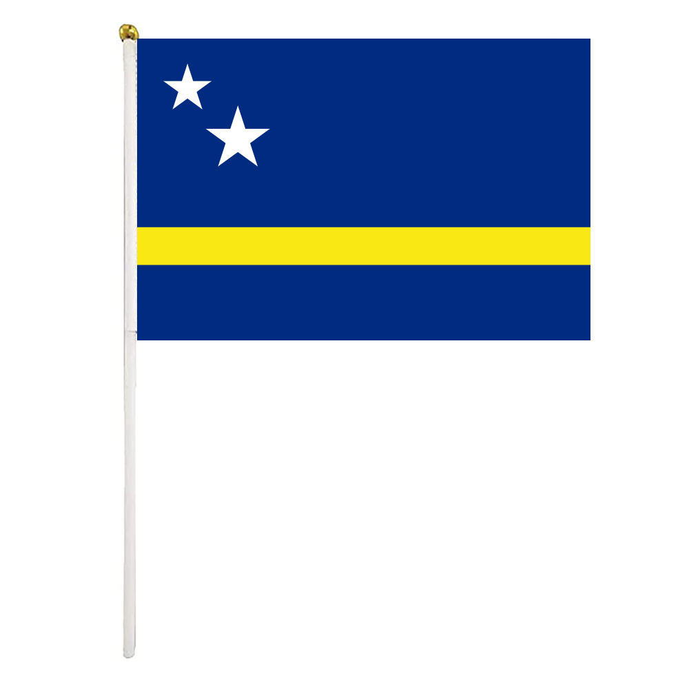 Curacao Hand Waving Flag 14X21CM Premium Polyester Mini World Country Flag Banner With Plastic Flagpole
Curacao Hand Waving Flag 14X21CM Premium Polyester Mini World Country Flag Banner With Plastic Flagpole